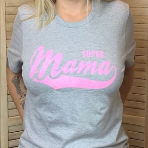 Retro Super Mama graphic Tee